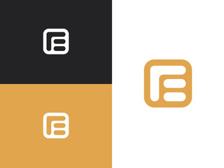 Initial letter E logo design template elements