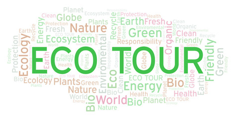 Obraz premium Eco Tour word cloud.