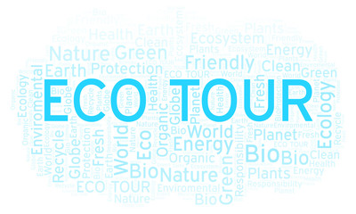 Obraz premium Eco Tour word cloud.