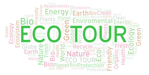 Fototapeta premium Eco Tour word cloud.