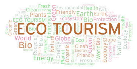 Fototapeta premium Eco Tourism word cloud.