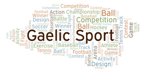 Obraz premium Gaelic Sport word cloud.