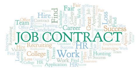 Job Contract word cloud.