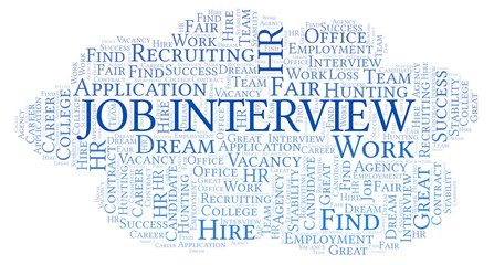 Fototapeta premium Job Interview word cloud.