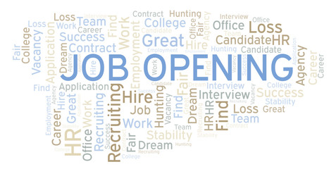 Fototapeta premium Job Opening word cloud.