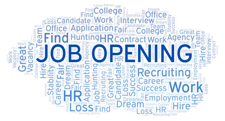 Obraz premium Job Opening word cloud.