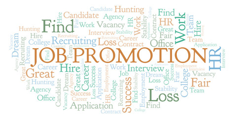 Job Promotion word cloud.