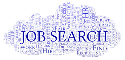 Fototapeta premium Job Search word cloud.
