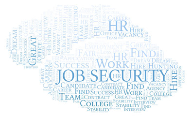 Obraz premium Job Security word cloud.