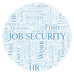 Fototapeta premium Job Security word cloud.