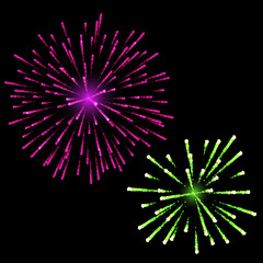 vector set for firework. suitable for new year celebration, holiday decoration and party event decoration.