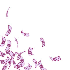 6729238 European Union Euro notes falling. Floating EUR bills on white background. Europe money. Appealing v