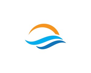 Water Wave symbol and icon Logo Template