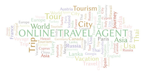 Online Travel Agent word cloud.