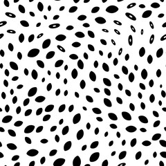 Vector organic seamless abstract background, botanical motif with stylized leaves, freehand doodles pattern.