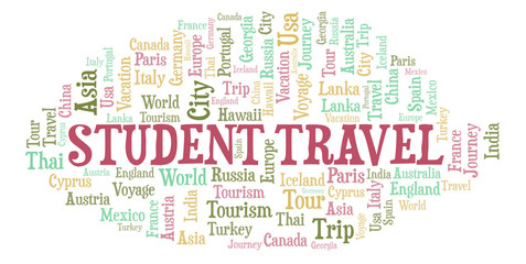 Student Travel word cloud.