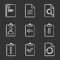 UI/UX chalk icons set