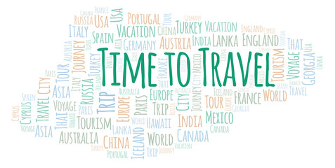 Time To Travel word cloud.