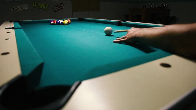 A poolbilliard in a pub.