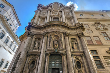 Fototapeta na wymiar Church of San Carlo alle Quattro Fontane - Rome, Italy