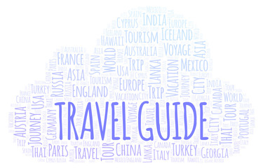Obraz premium Travel Guide word cloud.