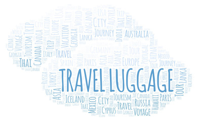 Fototapeta premium Travel Luggage word cloud.