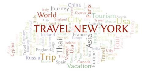 Obraz premium Travel New York word cloud.