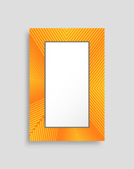 Bright Yellow Vertical Photo Frame with Stripes