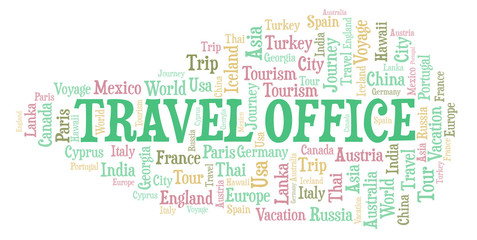 Travel Office word cloud.
