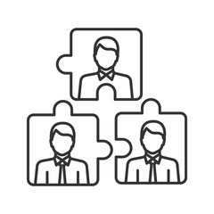 Teamwork linear icon