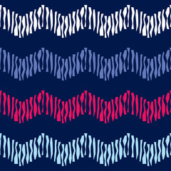 Seamless abstract geometric pattern. Strips. Mosaic texture. Brushwork. Hand hatching. Can be used for wallpaper, textile, invitation card, wrapping, web page background.