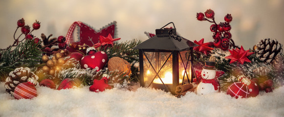 Nostalcig christmas decoration banner
