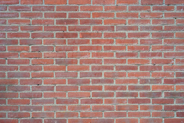 Red Brick wall for background or texture. Old red brick wall texture background