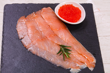 Salted salmon fillet
