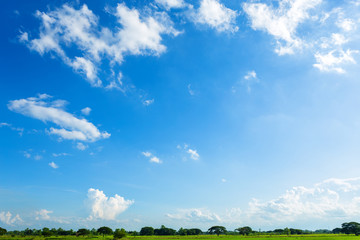 Obraz na płótnie Canvas blue sky background texture with white clouds.