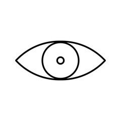 View vector icon, eye symbol. Simple illustration, flat design for web or mobile app