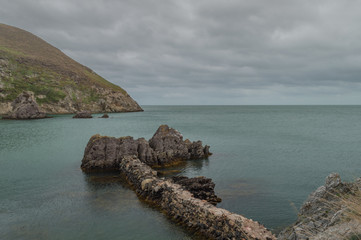 The abandoned, derelict ruins of Porth Wen brickworks, Anglesey.