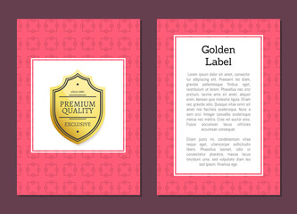 Golden Quality Premium Choice Gold Label on Banner