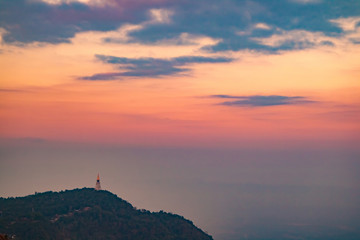 Mountain view at sunset