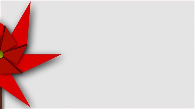 Paper Windmill rotation, colorful Paper windmill animation.