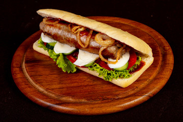 Panini with sausages