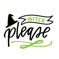 Naklejka premium witch please