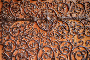 A Door with art work on it