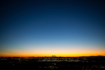 sunset over the city