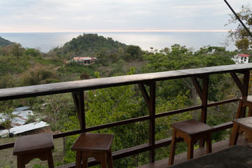 Fototapeta na wymiar Ocean view from a bar near Quepos, Costa Rica