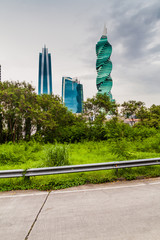 PANAMA CITY, PANAMA - MAY 30, 2016: Skyline of skyscrapers in Panama City