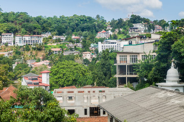 Fototapeta na wymiar View of hills in Kandy, Sri Lanka