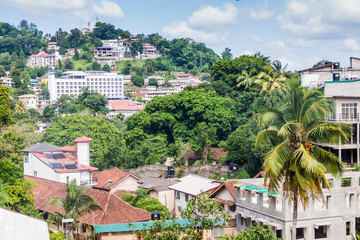 Fototapeta premium View of hills in Kandy, Sri Lanka