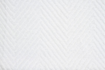 White soft chevron fabric towel background - obrazy, fototapety, plakaty
