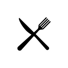Fork vector icon, knife symbolSpoon fork aknife vector icon, restaurant symbol. Simple illustration, flat design for site or mobile app